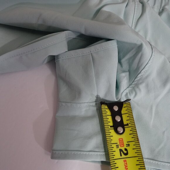 Vanilla Star Light Green High-Waisted Shorts Women Size L Athletic Active Wear - Picture 9 of 9